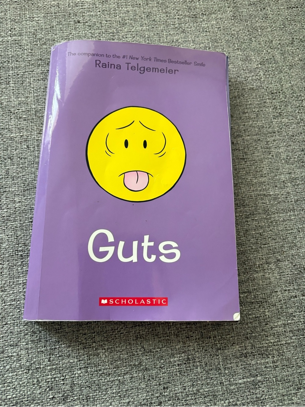 Raina Telgemeier "Guts" Paperback - Purple Cover